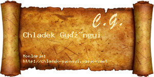 Chladek Gyöngyi névjegykártya