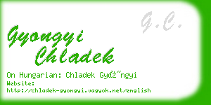 gyongyi chladek business card